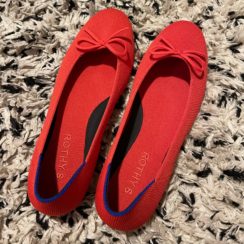 Rothy’s Ballet Flat Bright Red